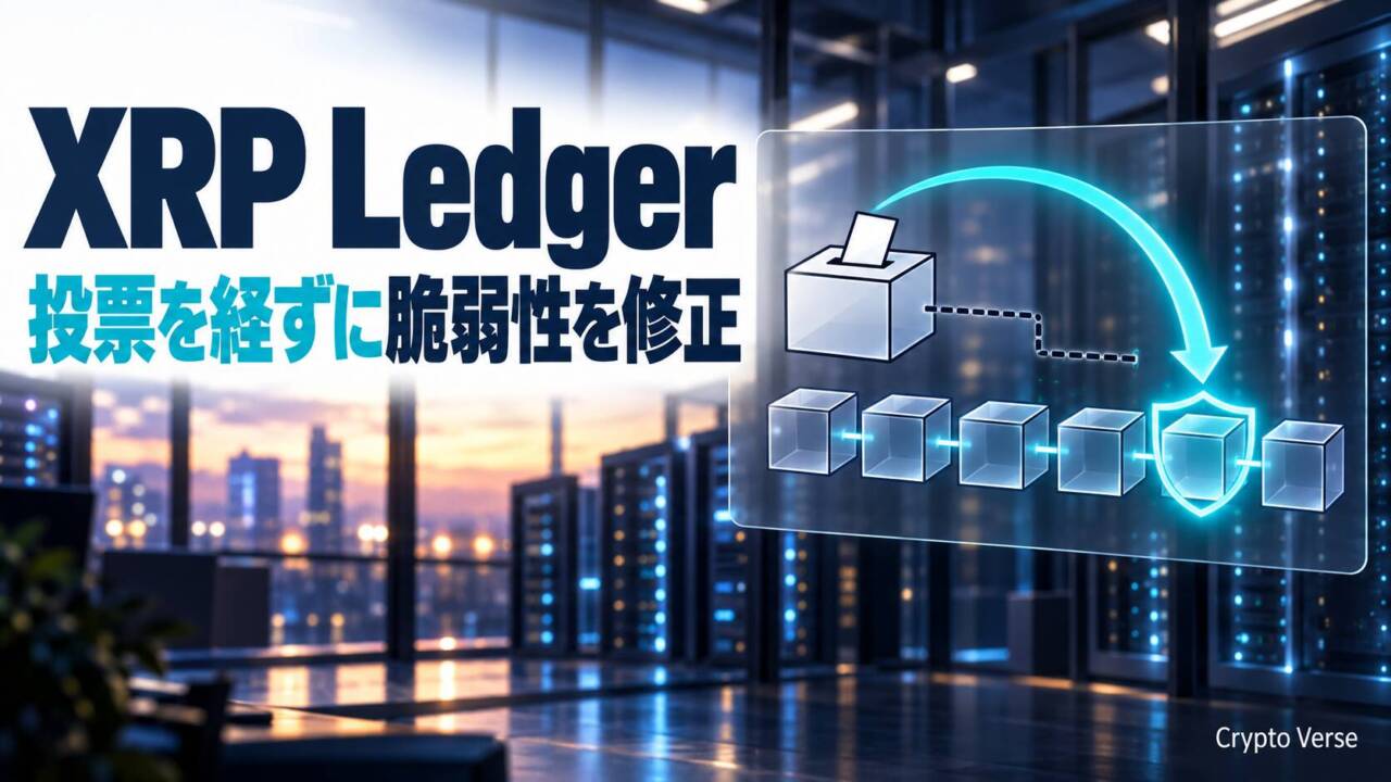 XRP Ledger、アメンドメント投票を経ずに脆弱性を修正 10年以上で初